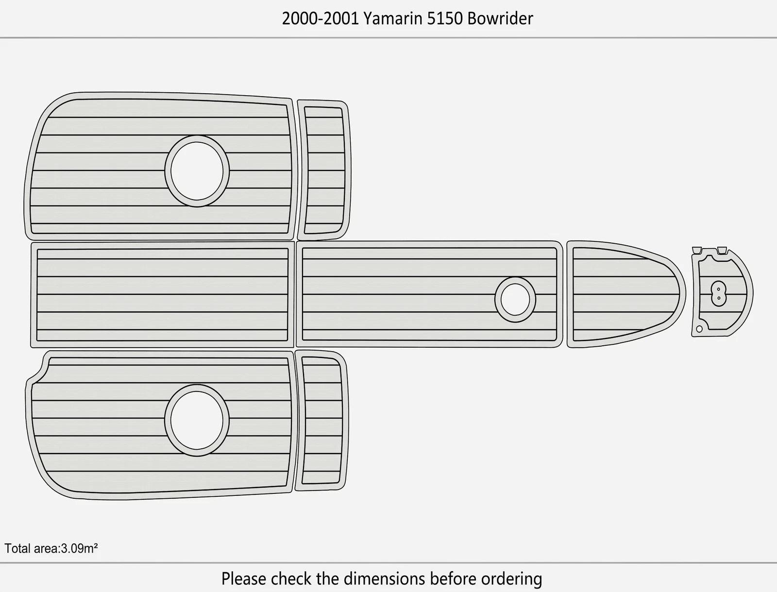 EVA Foam Pads for Yamarin 5150 Bowrider (2000)
