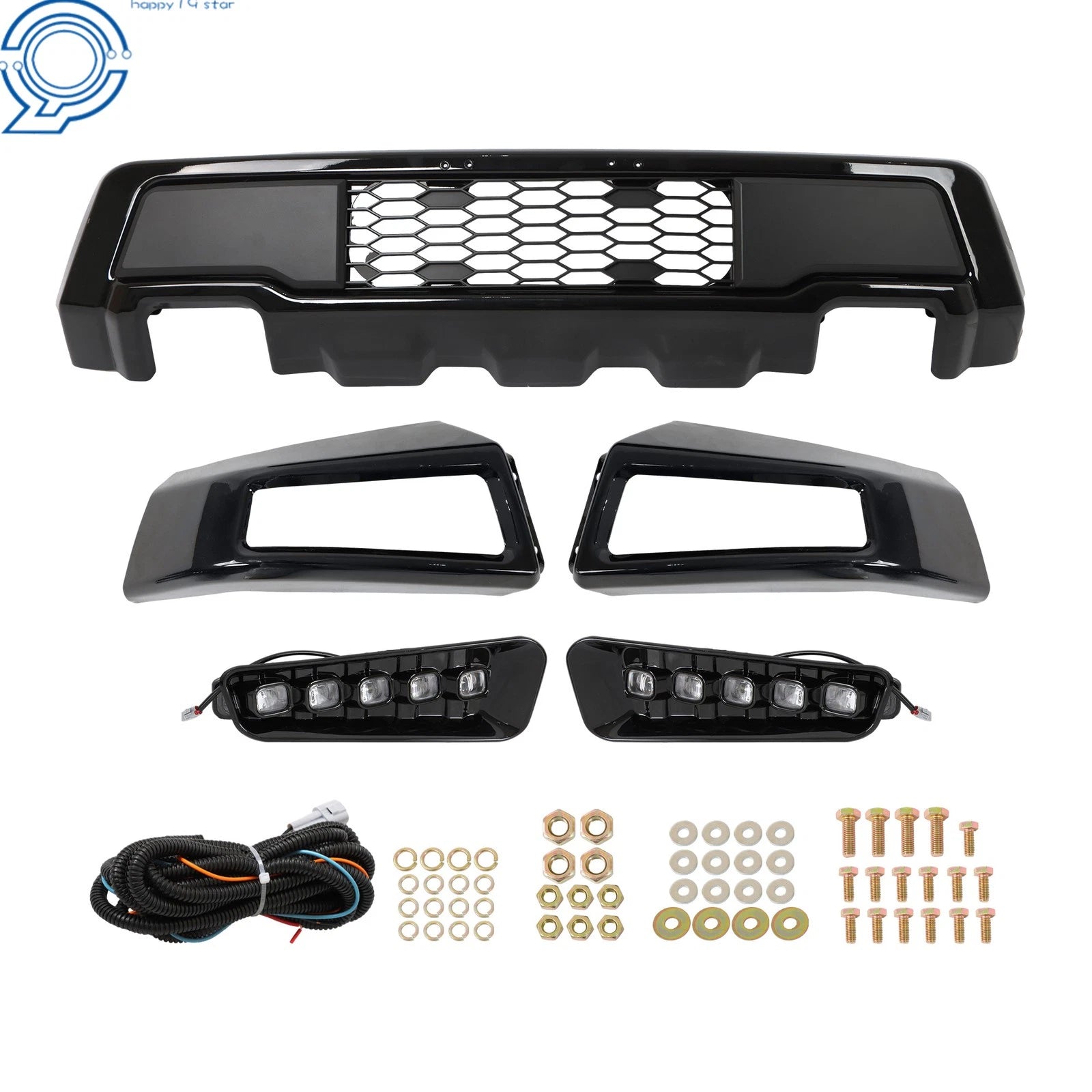 Steel Black Front Bumper with LED Lights for Ford F-150 (2021–2023)