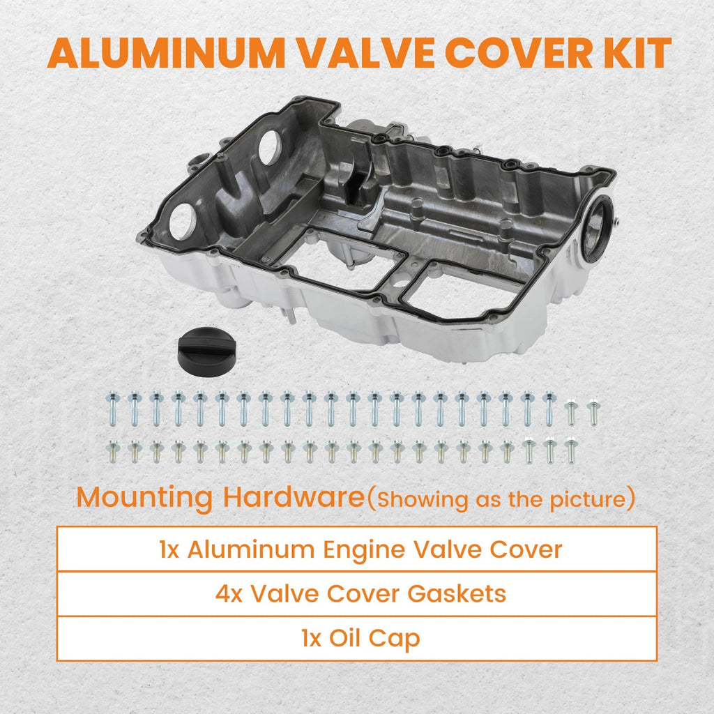 Aluminum Valve Cover w/ Gasket for BMW 320i 328i 528i X3 X5 X1 Z4 (2012–2018)