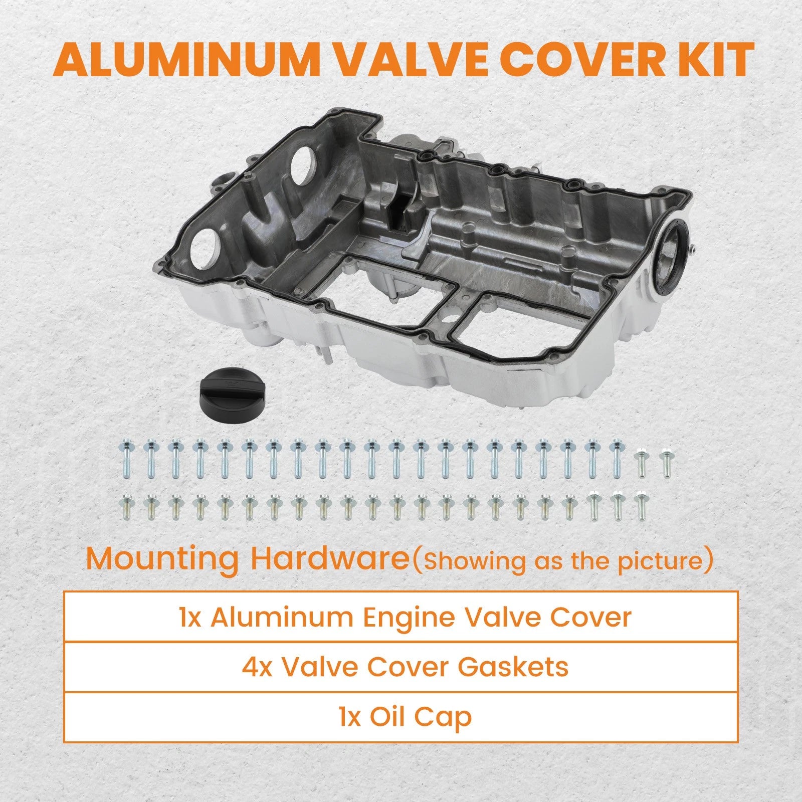 Aluminum Valve Cover w/ Gasket for BMW 320i 328i 528i X3 X5 X1 Z4 (2012–2018)