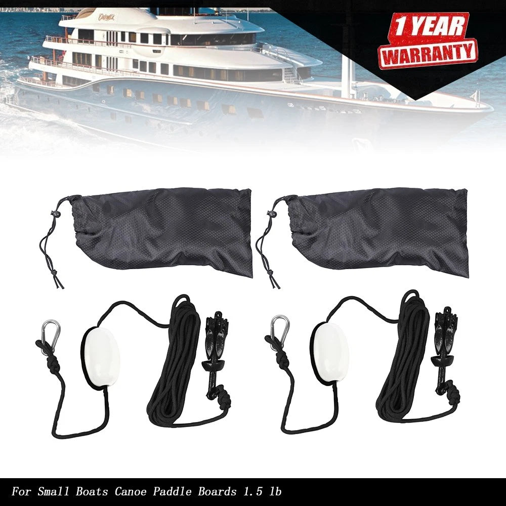 2PC Folding Anchor Set for Grapnel Boat Marine Kayak (0.7KG)