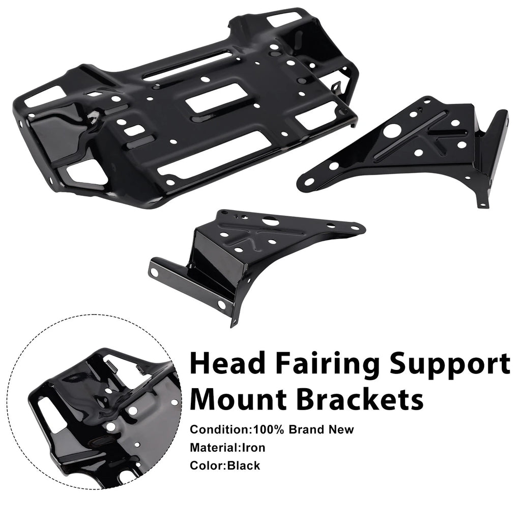Set of 2 Head Brackets for Touring Street Glide (2014–2023) 57000169 57000170 57000186