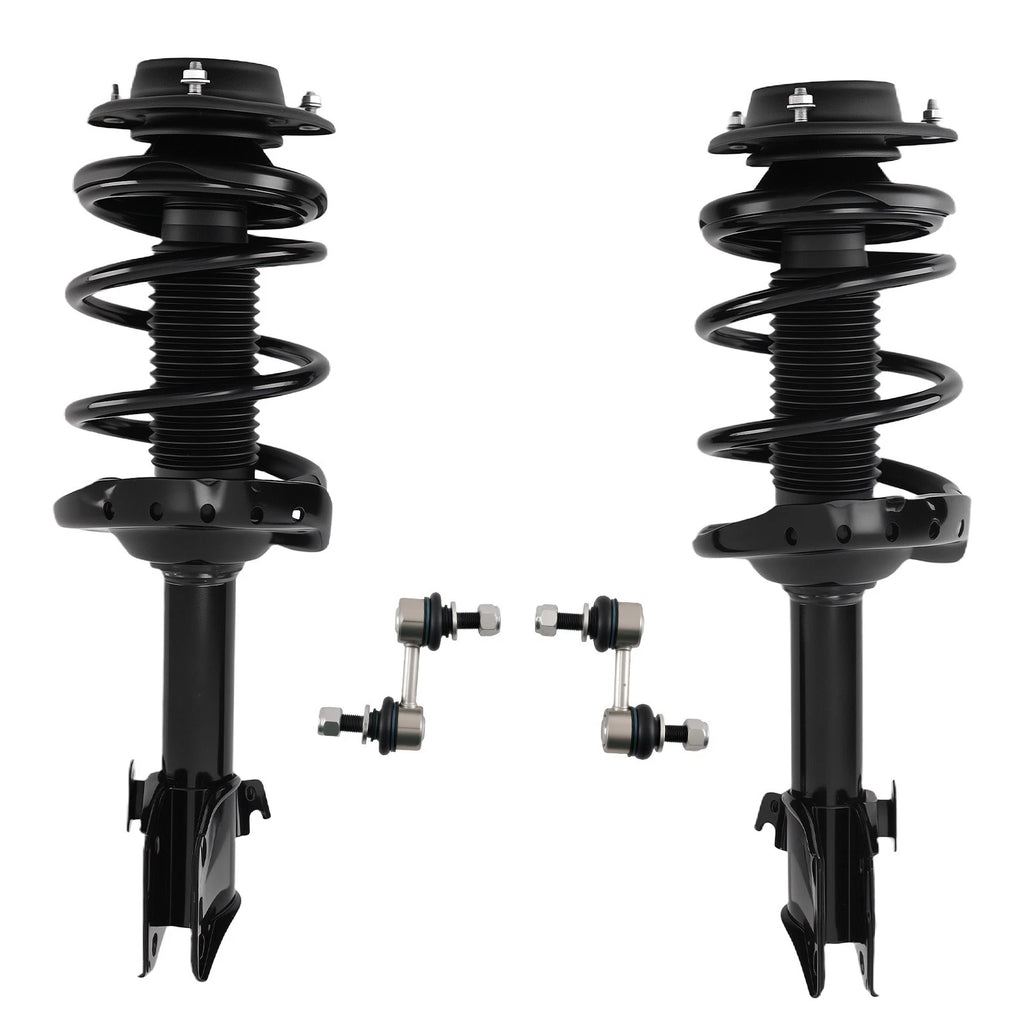 4X Complete Front Strut w/ Spring & Sway Bar Link for Subaru Crosstrek (2016–2017)