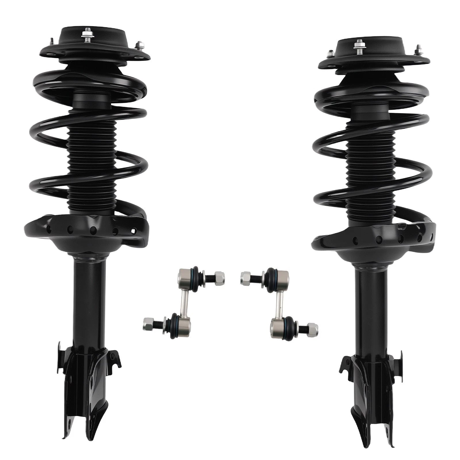 4X Complete Front Strut w/ Spring & Sway Bar Link for Subaru Crosstrek (2016–2017)