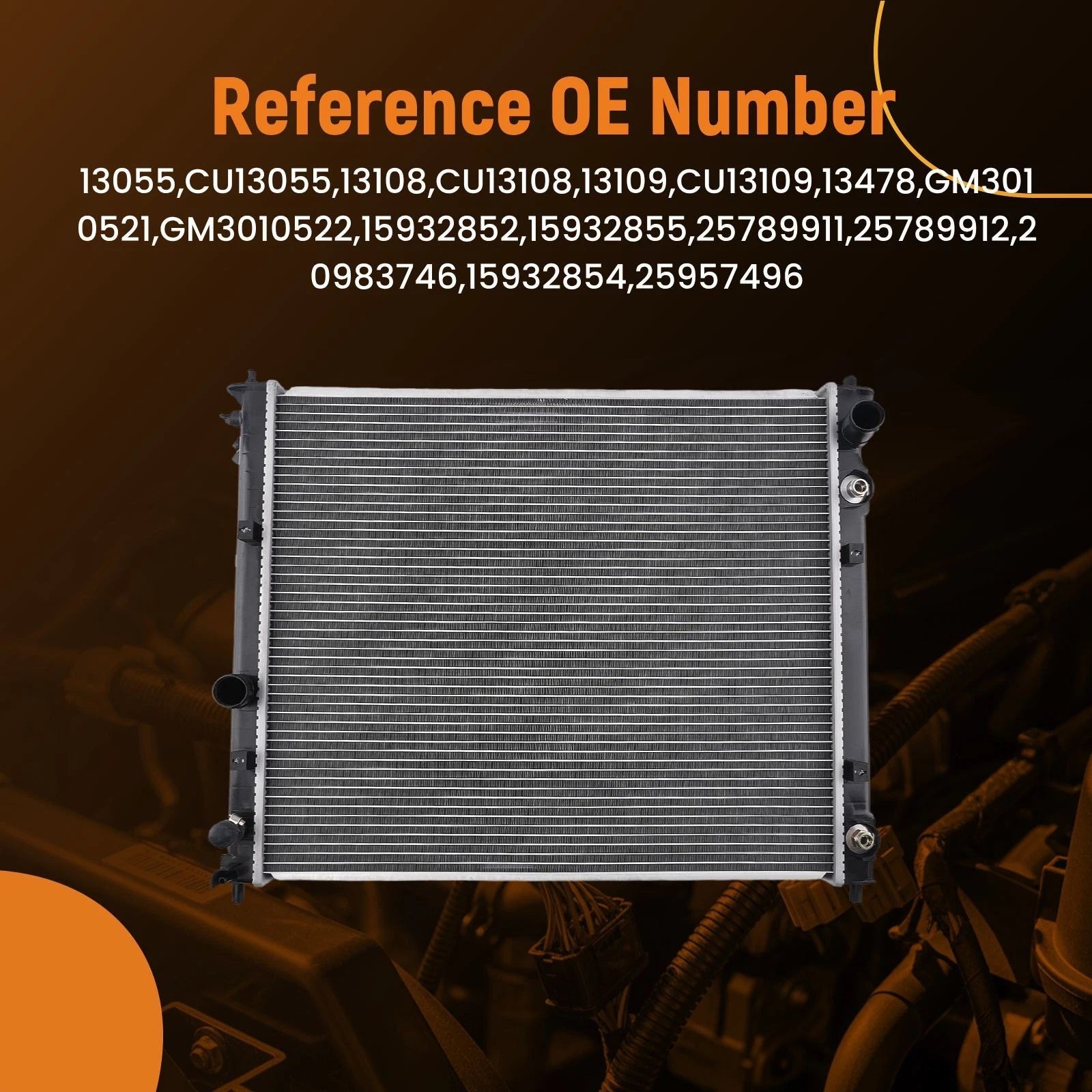 Aluminum Core Radiator for Cadillac CTS 3.6L (2008–2014) 15932855