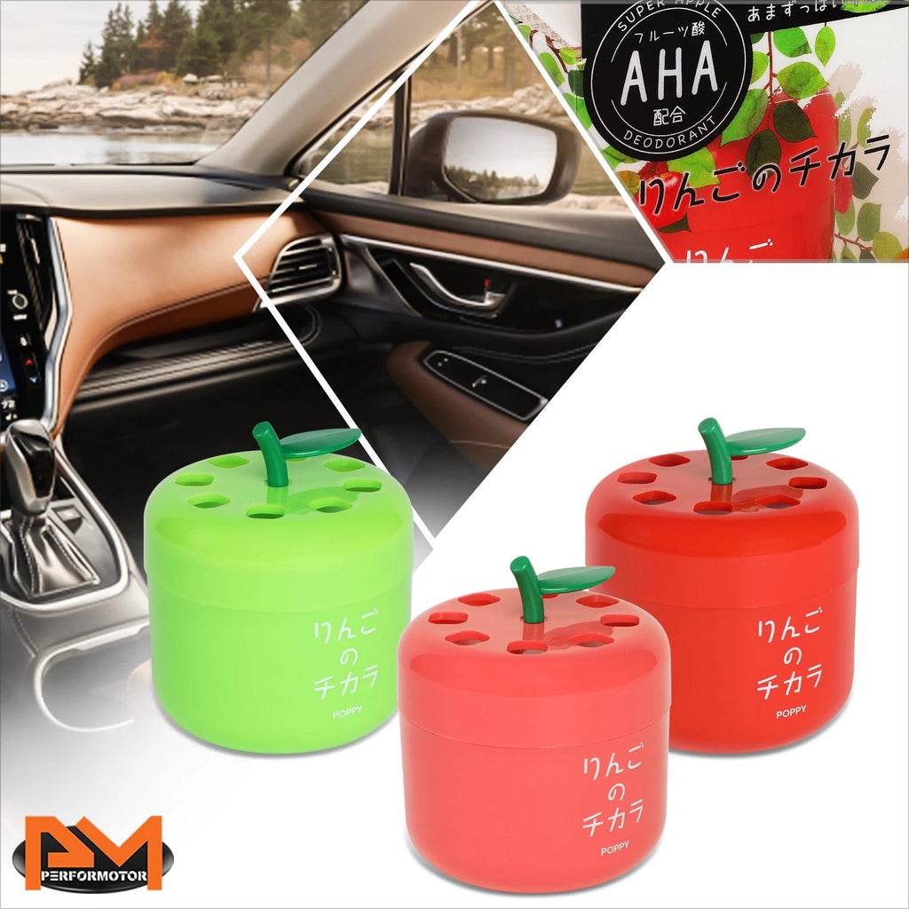 3X Gel Car Air Freshener for Universal Use (90g) - Green Apple, Honey Apple, Pure Apple