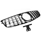 Chrome Black GTR Style Front Grille for Mercedes Benz W204 C250 C300 C350 (2008–2015)