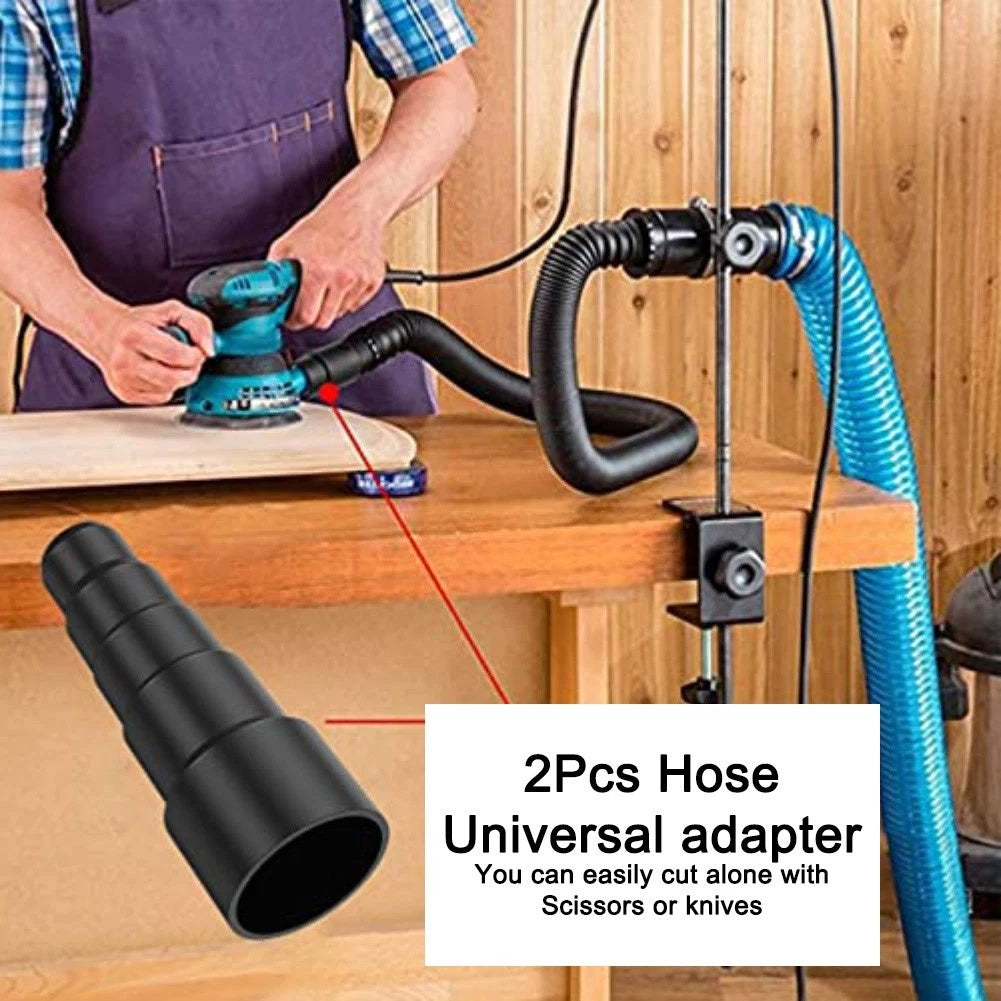 2X Vacuum Cleaner Adapter Set for Power Tools (Fits Most Sizes)