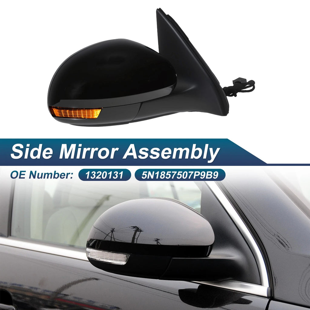 Right Side Mirror Assembly for Volkswagen Tiguan (2009–2018) w/ Turn Signal 1321131