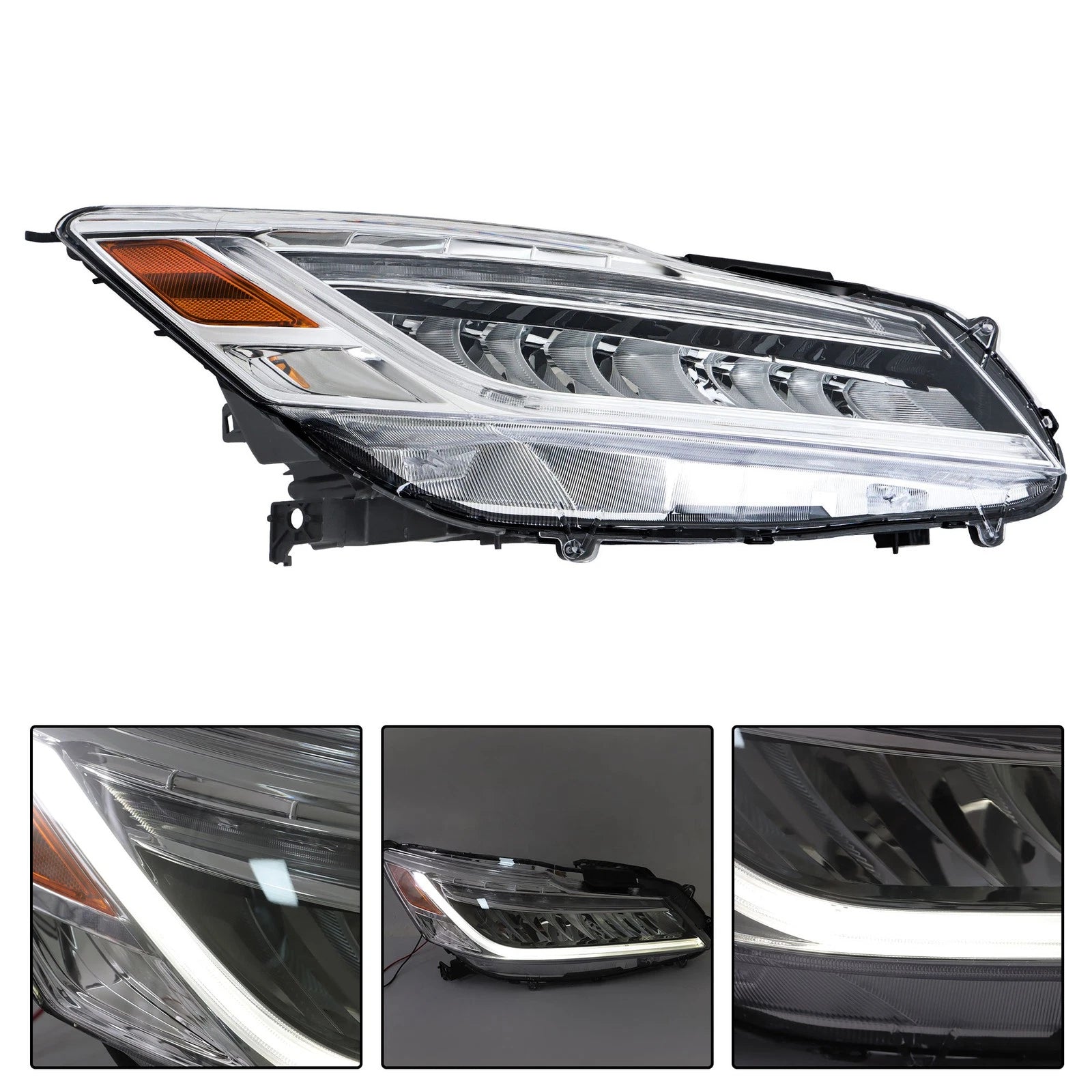 LED Headlight for Honda Accord (2016–2017) Passenger Side Clear Housing