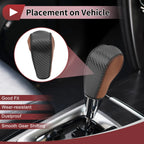 Gear Shift Knob Cover for Ford Edge (2011–2014) Brown Faux Leather