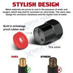 Red Aluminum Tire Valve Stem Caps for Dodge (2011-2023)