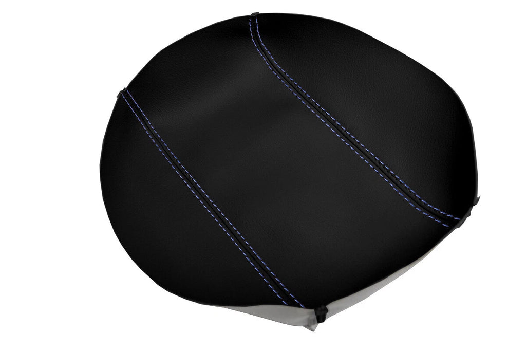 Leather Console Lid Armrest Cover for Subaru Crosstrek (2012–2017) Blue Stitch