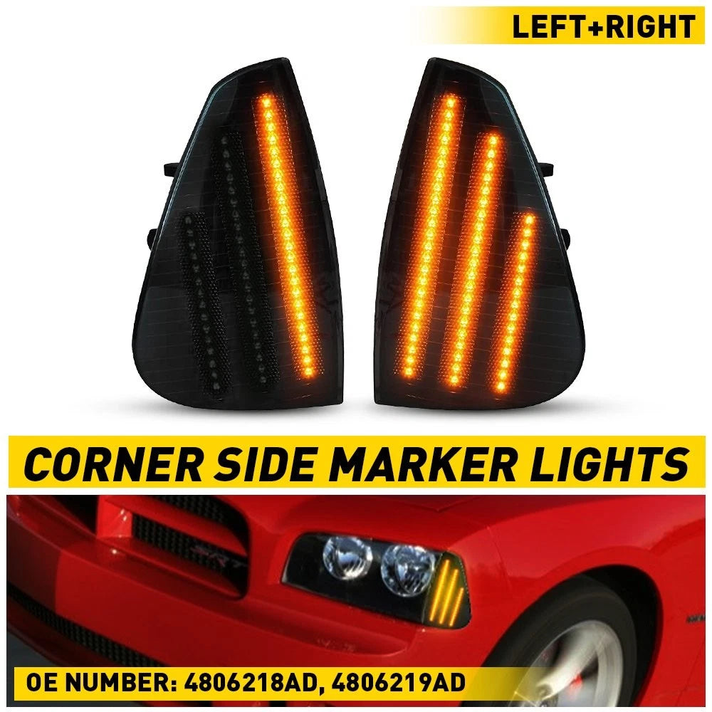 Corner Bumper Lights for Dodge Charger (2006–2010) Smoked