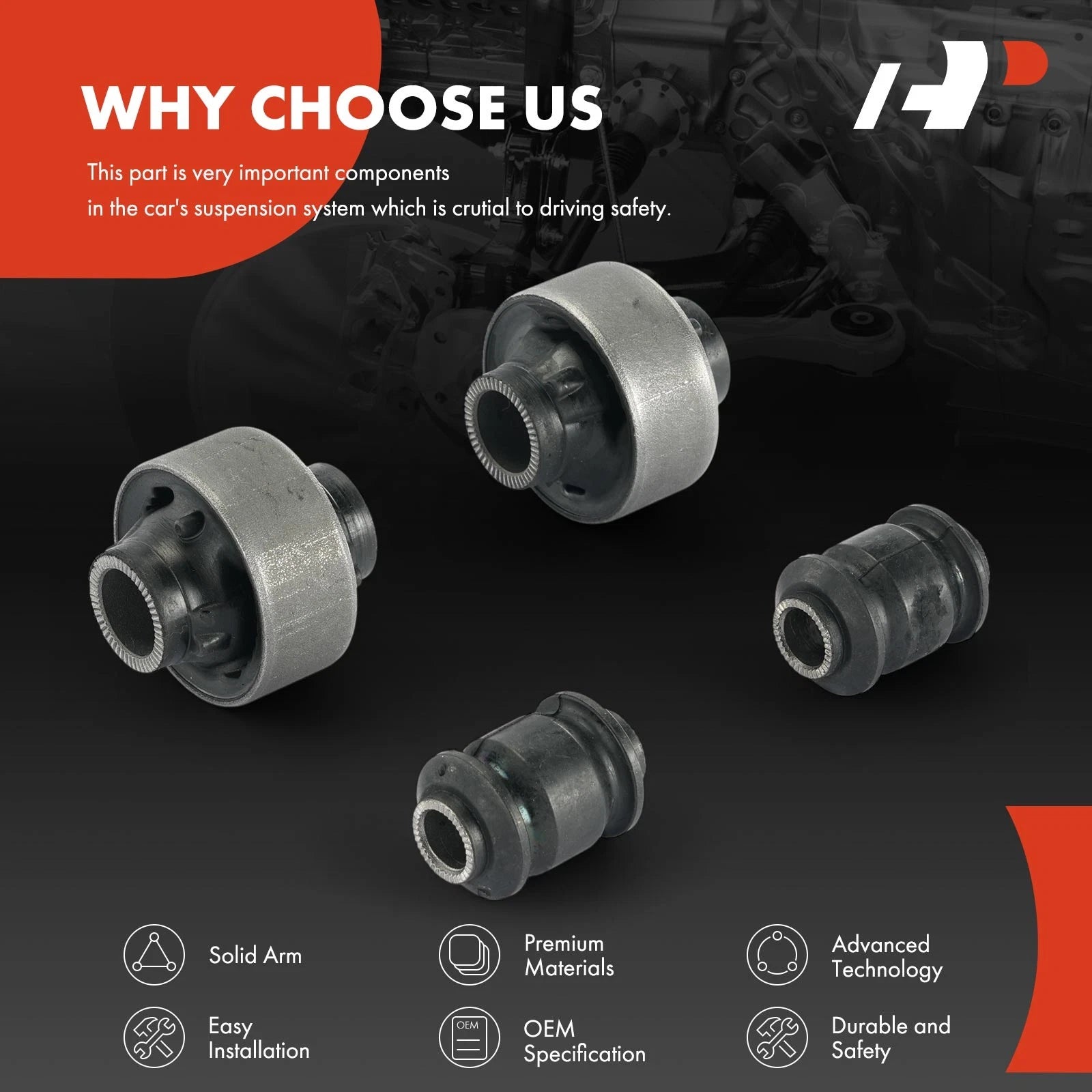 Front Lower Control Arm Bushing for Toyota Yaris and Scion xD (2006–2014)