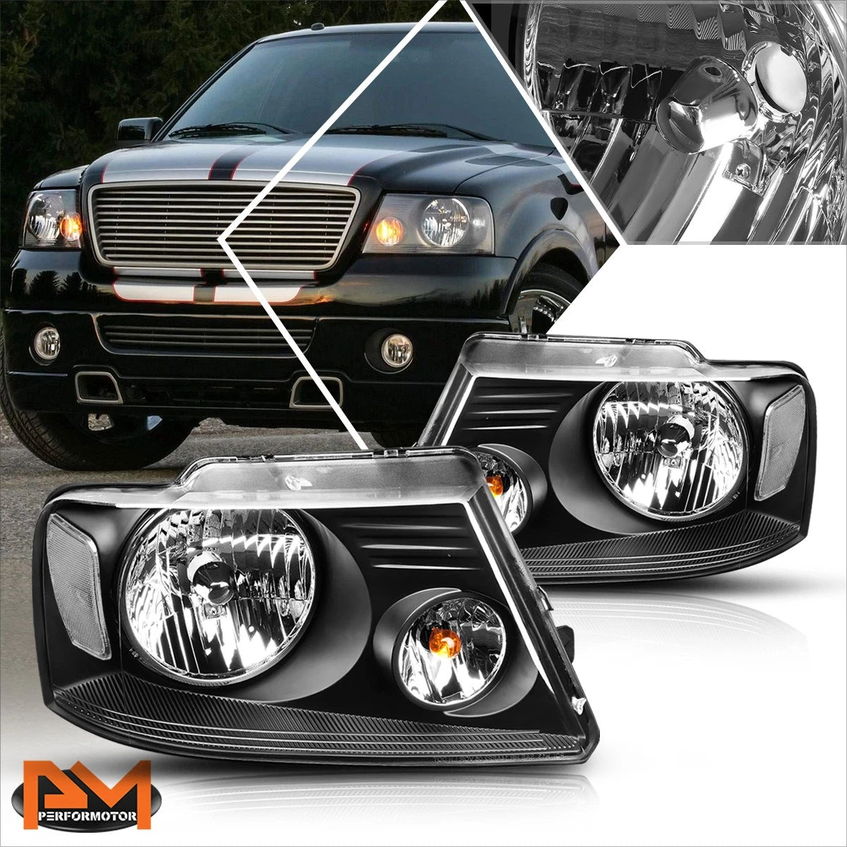 Headlight and Side Corner Lamps Pair for Ford F150 (2004–2008)