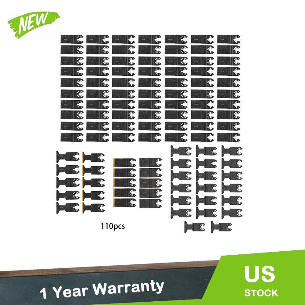 110-Piece Quick Release Oscillating Saw Blades Multi Tool Blades