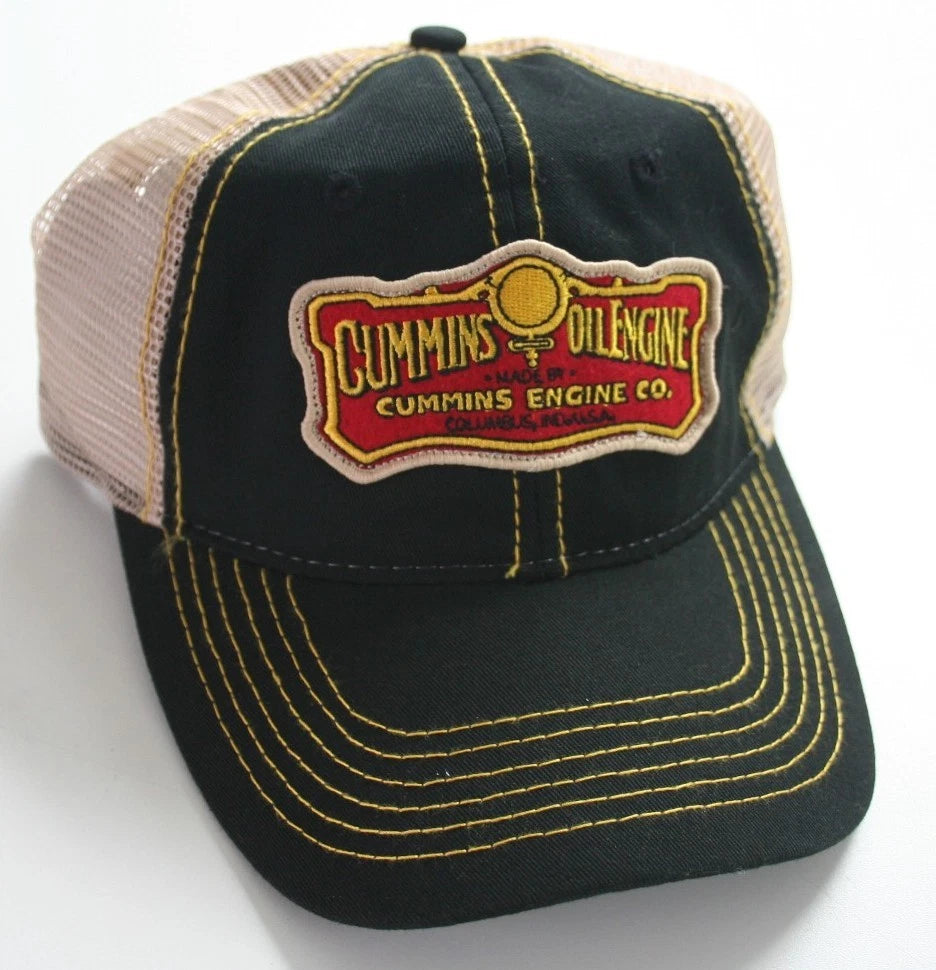Cummins Ball Cap Trucker Hat for Diesel Engine (Vintage Logo)