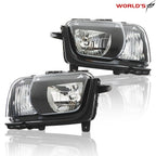 Pair of Halogen Headlights for Chevy Camaro (2010–2013) Black Housing
