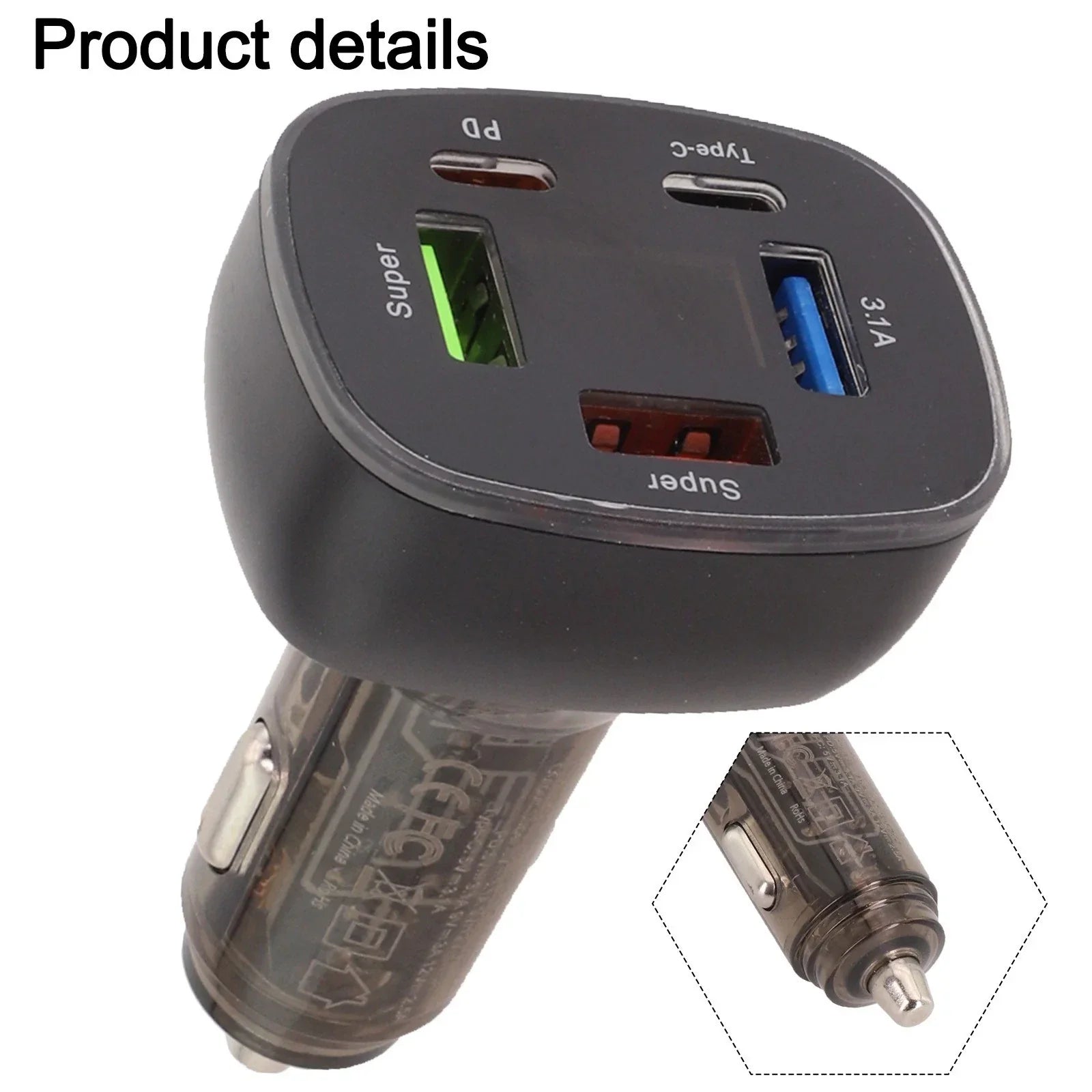 5-Port 95W Car Charger for USB Charger Adapter