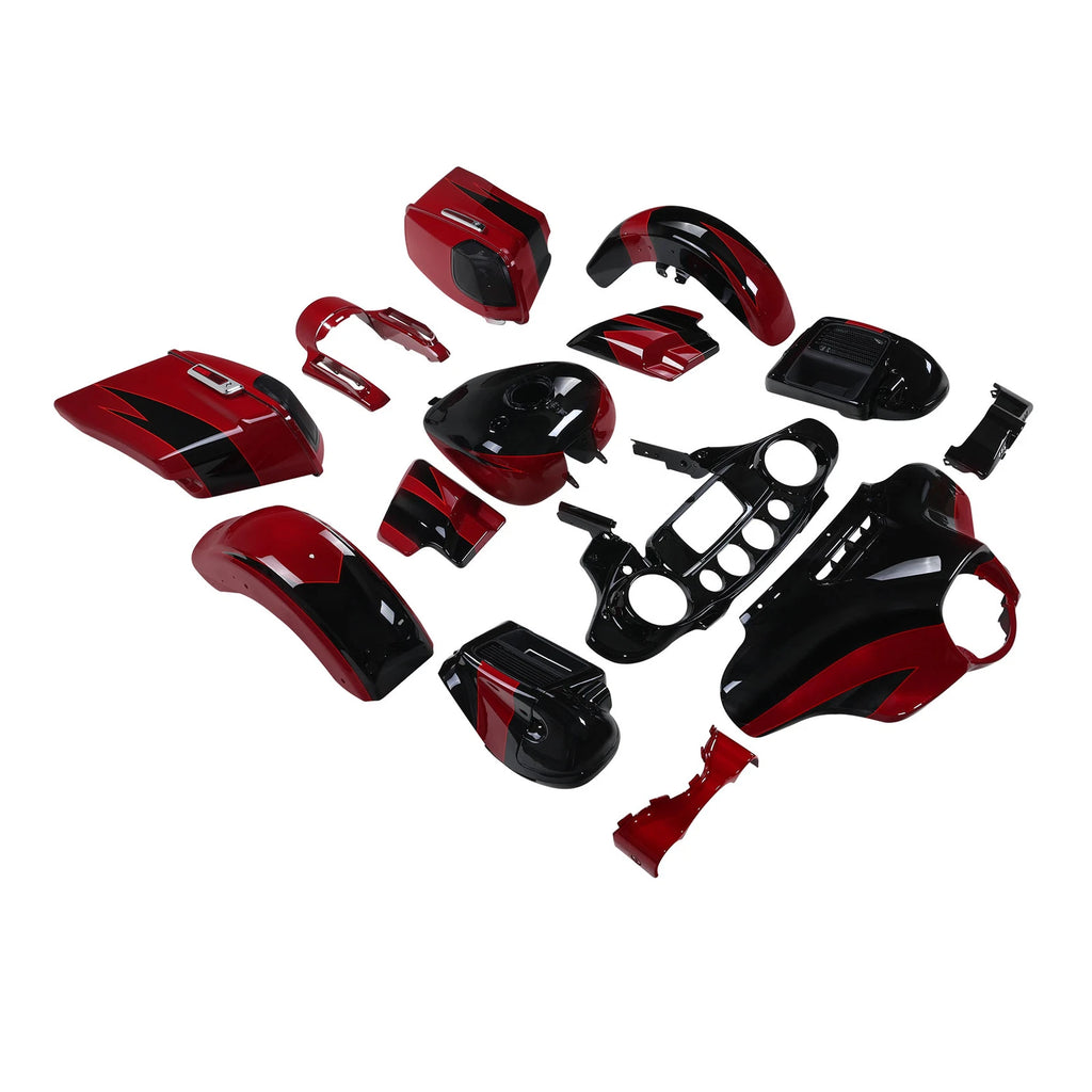 Fairing Body Kit for Harley CVO Street Glide (2014–2024) Starfire Black Atomic Red