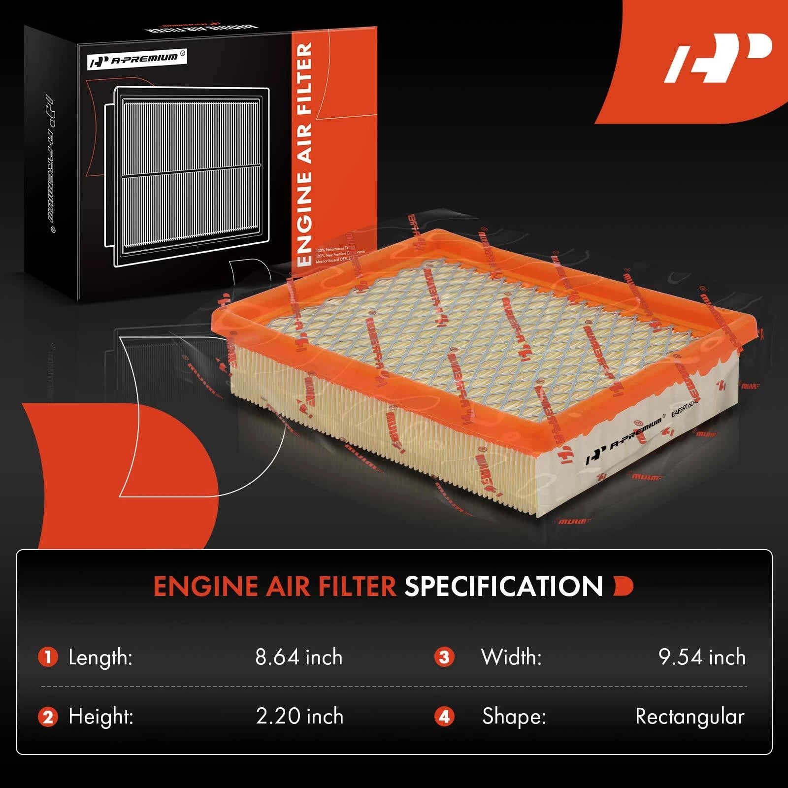 Engine Air Filter for Chevrolet Cavalier Pontiac Sunfire (1992-2005)