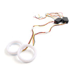 2X 80MM White Amber Switchback LED Halo Rings for Auto Headlight Retrofit