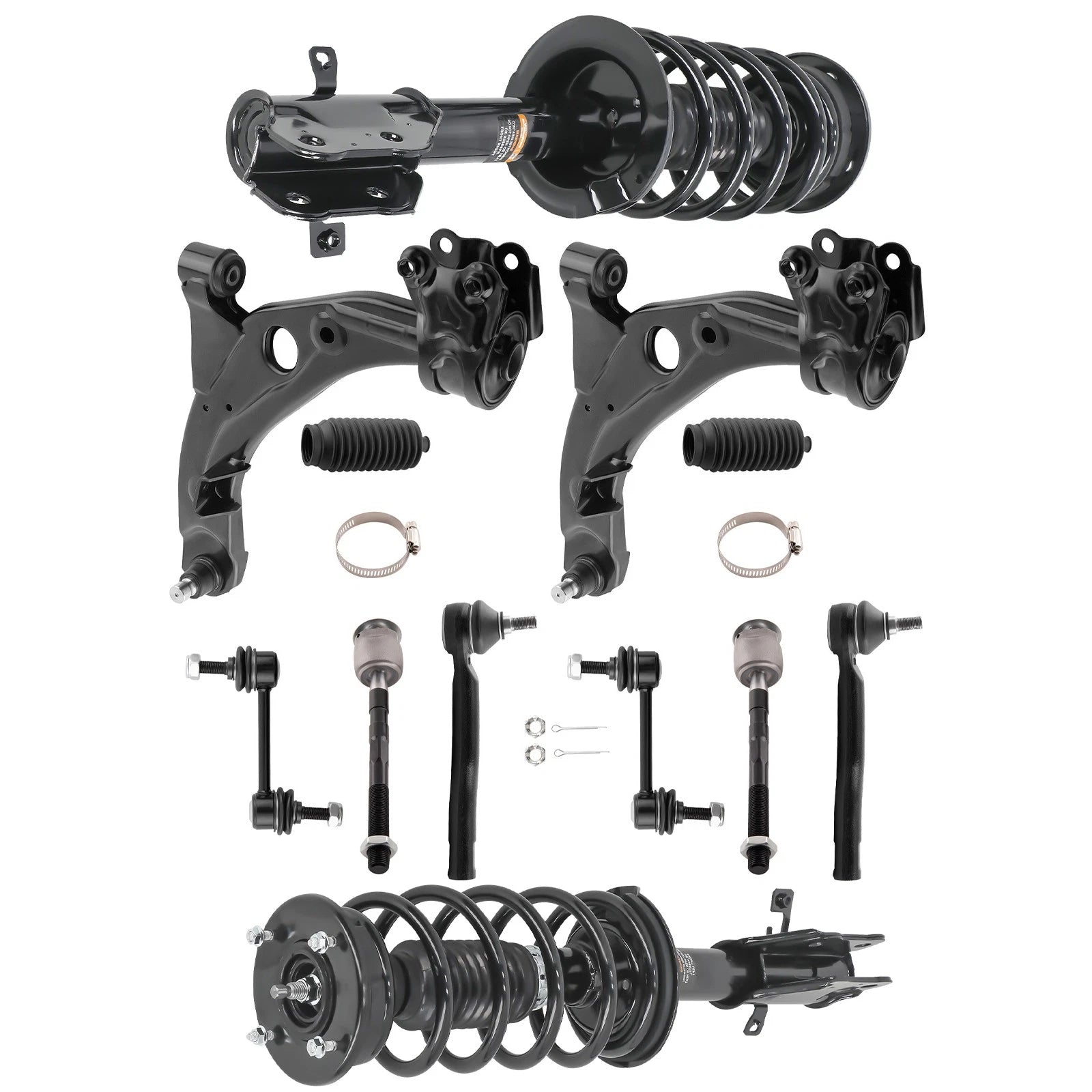 Front Struts w/Control Arms Sway Bars Kit for Ford Edge (2007–2014)