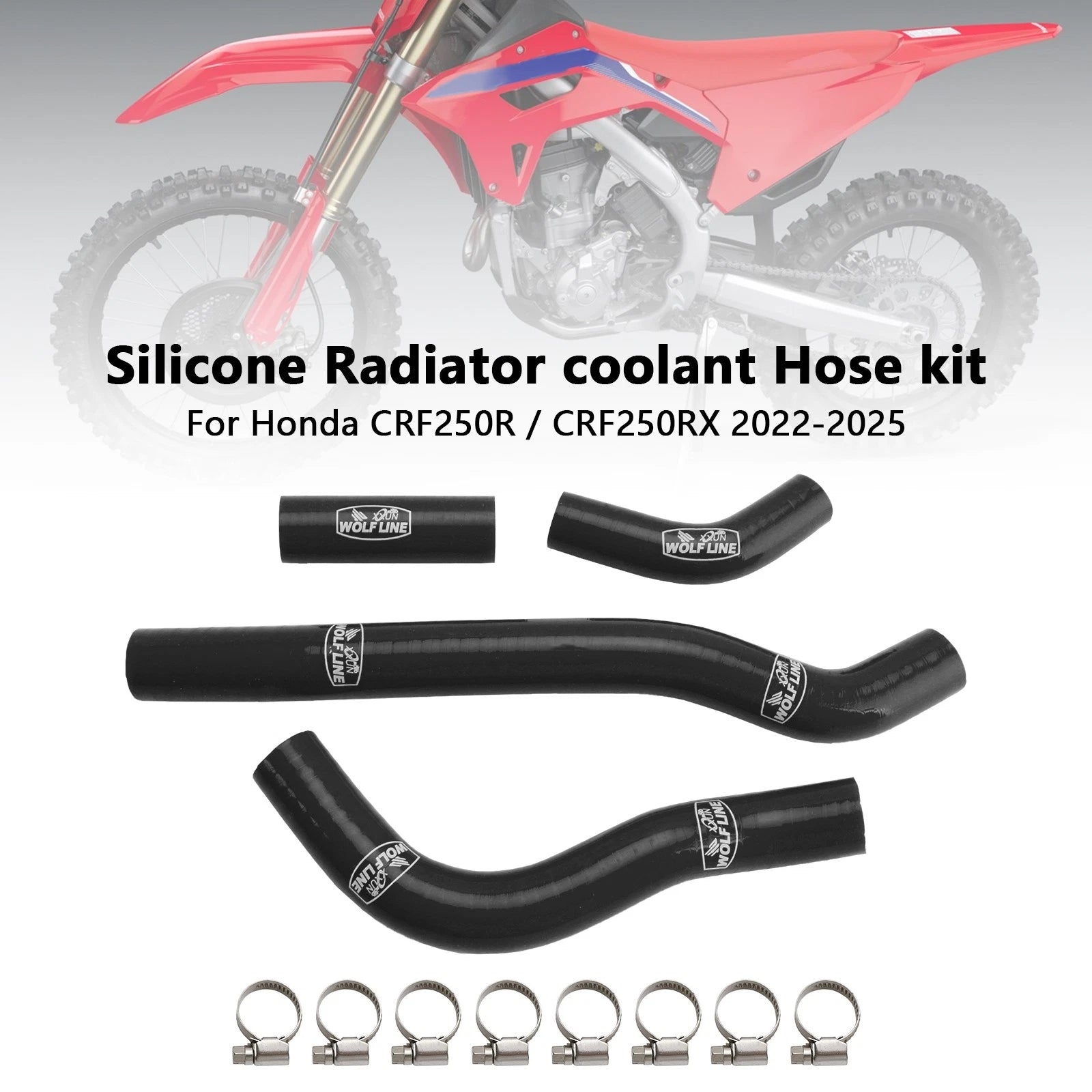 Silicone Radiator Coolant Hose for Honda CRF250R CRF250RX (2022–2025)