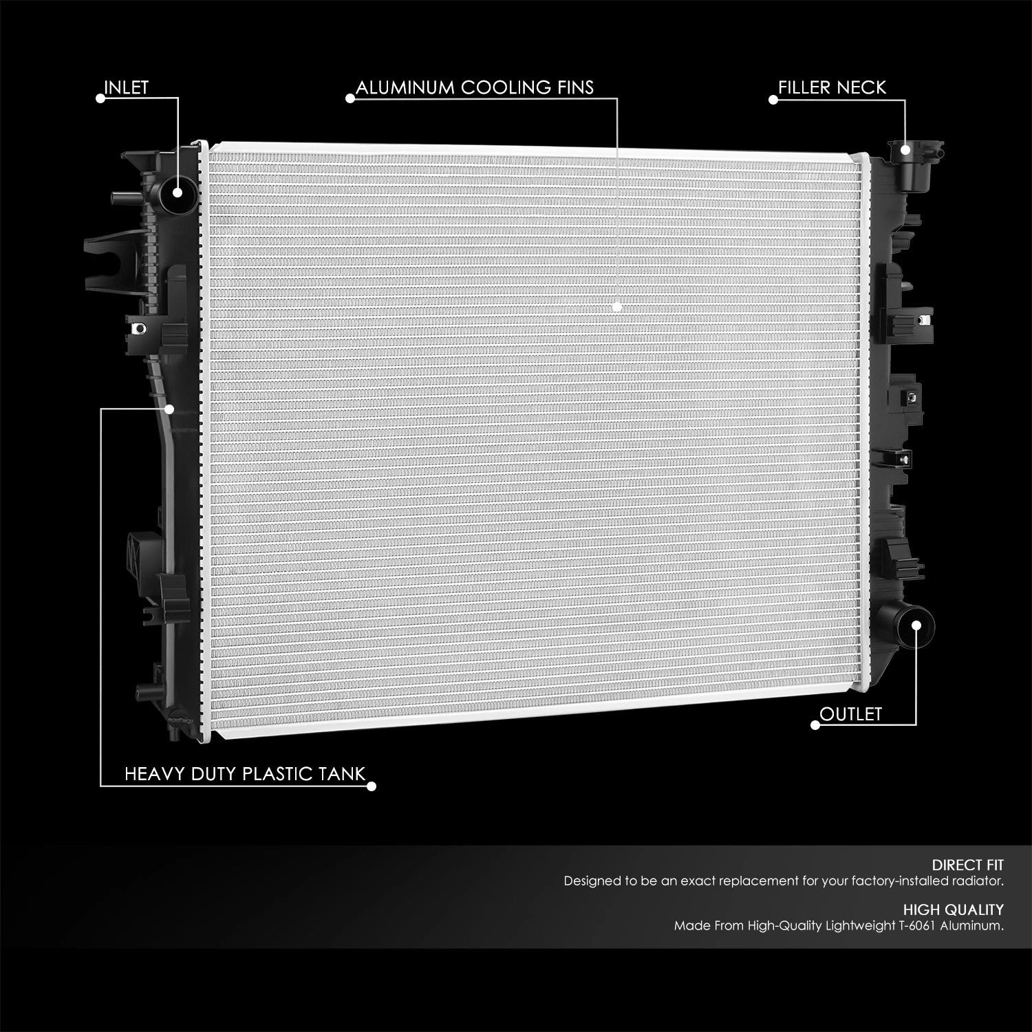 Aluminum Core Radiator for Ram 1500 Classic 2019–2024 (DPI13772)
