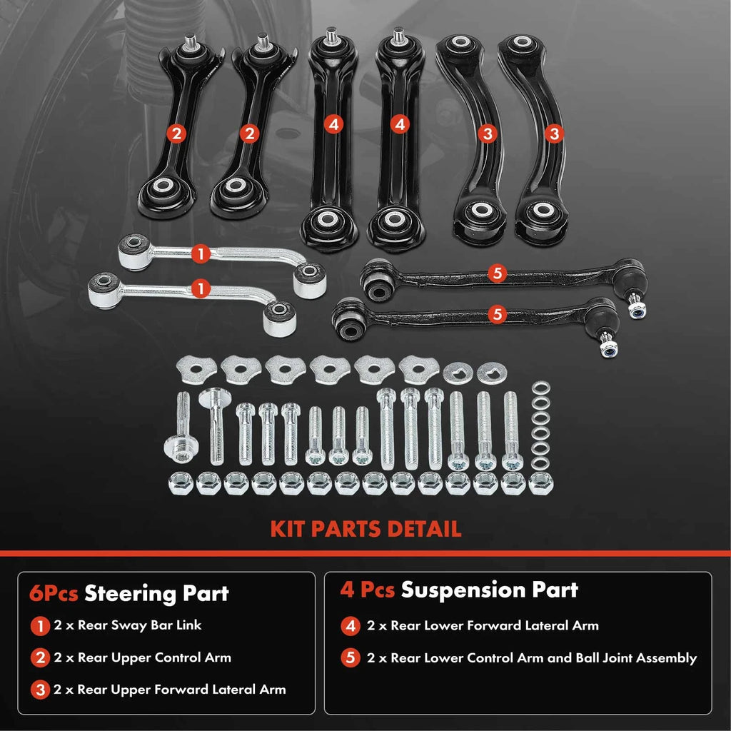 10x Control Arm with Ball Joint for Mercedes-Benz C203 (2002–2007)