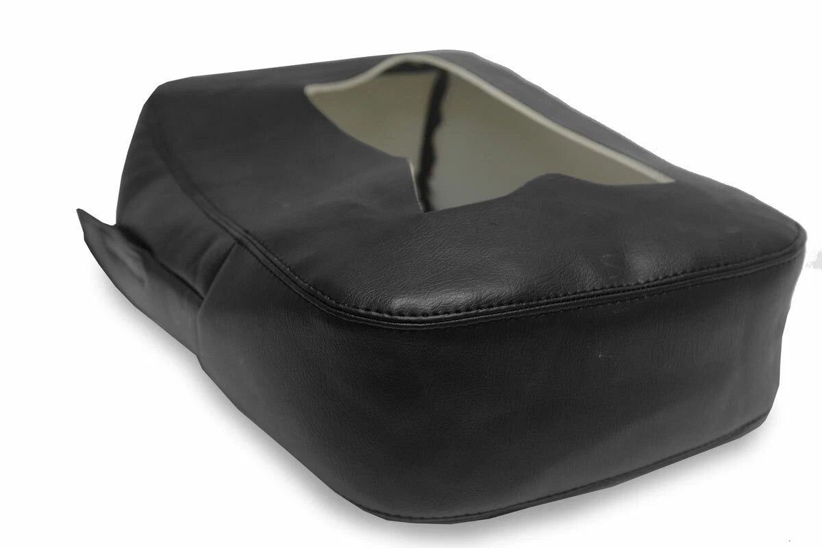 Console Lid Jump Seat Cover for Chevrolet Silverado (2007–2013) Black PVC Leather