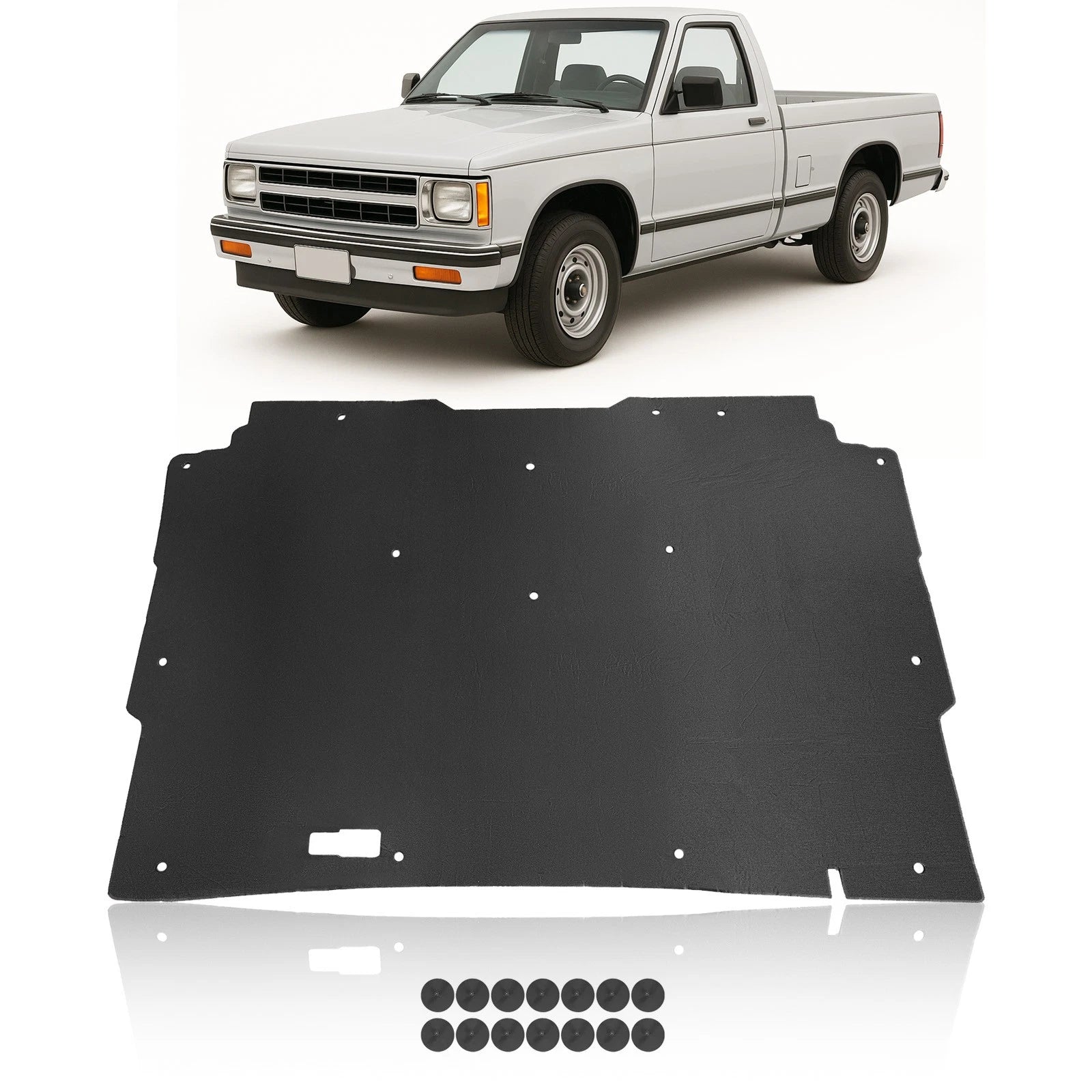 Hood Insulation Pad with Clips for Chevrolet S10 Truck & Blazer (1982–1993)