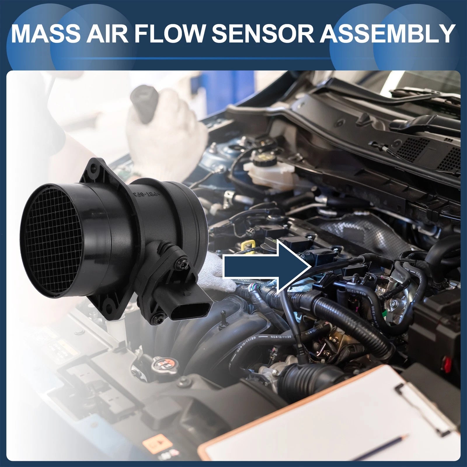 Mass Air Flow Sensor Assembly MAF No. 06A906461M for Audi TT Quattro (2003–2006)