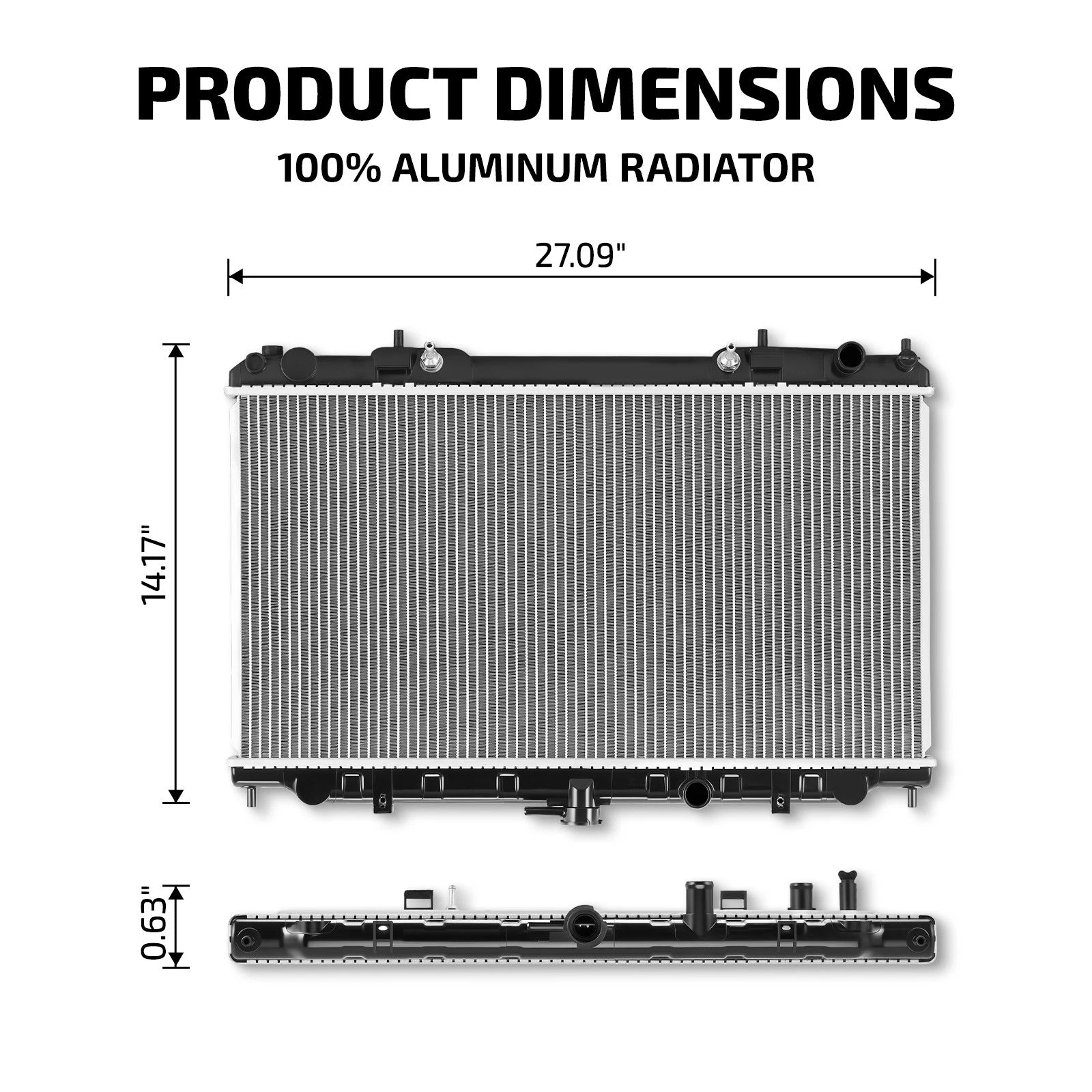Aluminum Radiator for Nissan Sentra (2000–2006) 1.8L L4