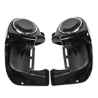 Black Lower Vented Fairing Speaker Grills for Harley Touring (1983–2013)