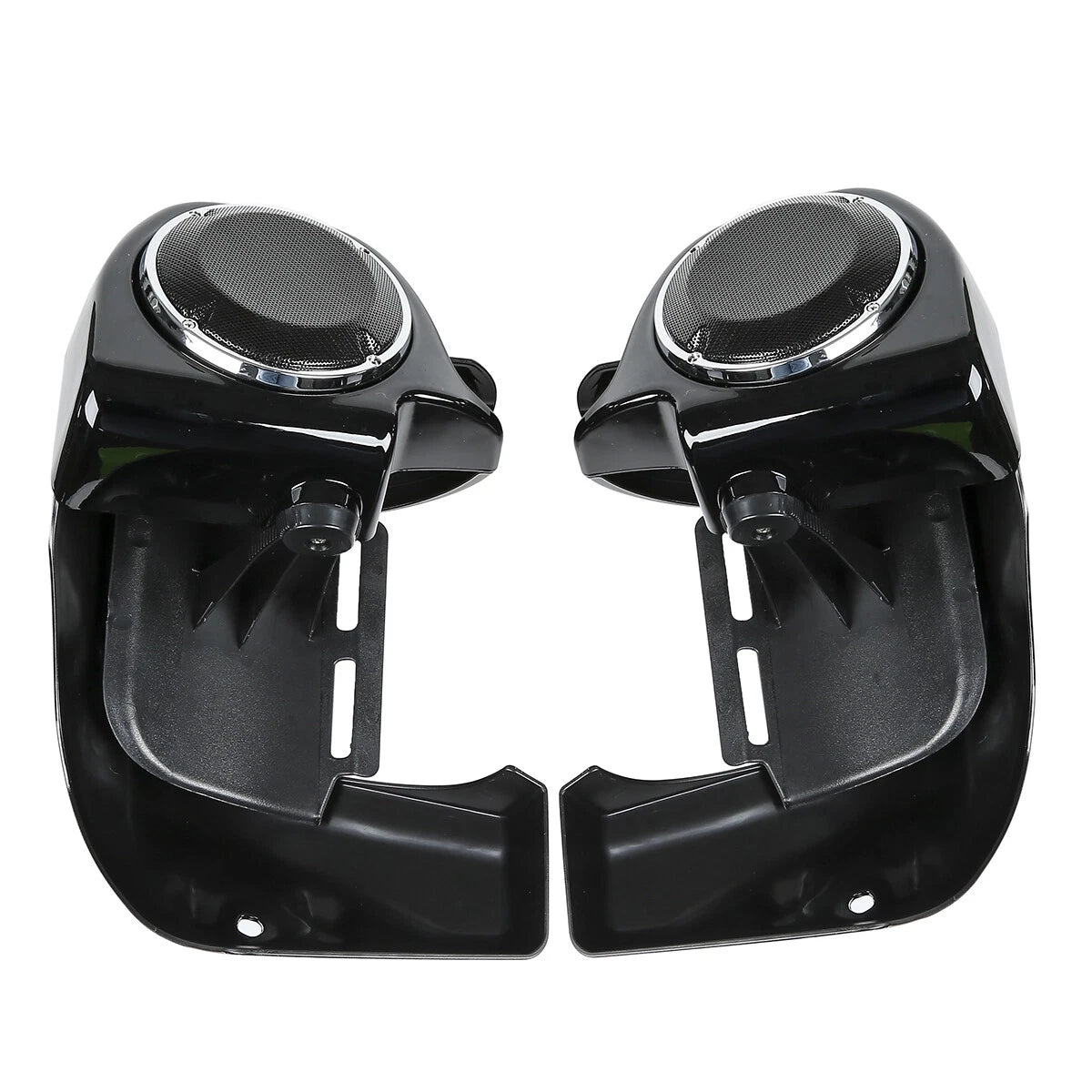 Black Lower Vented Fairing Speaker Grills for Harley Touring (1983–2013)