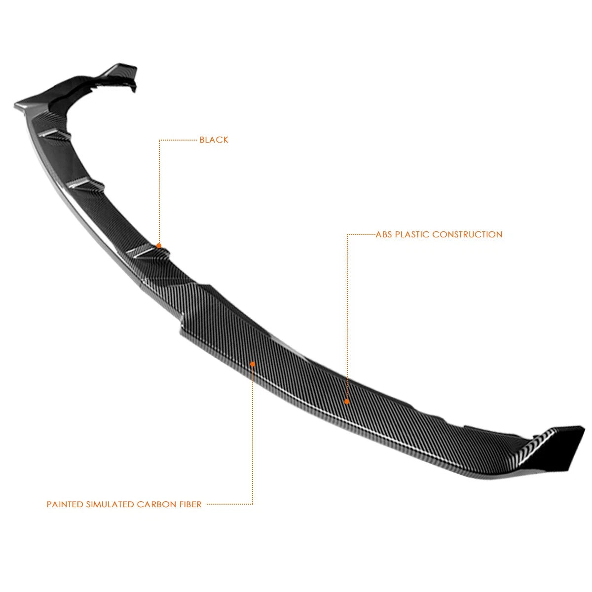Carbon Fiber Look CK-Style Front Bumper Lip for Honda Odyssey (2011–2017)