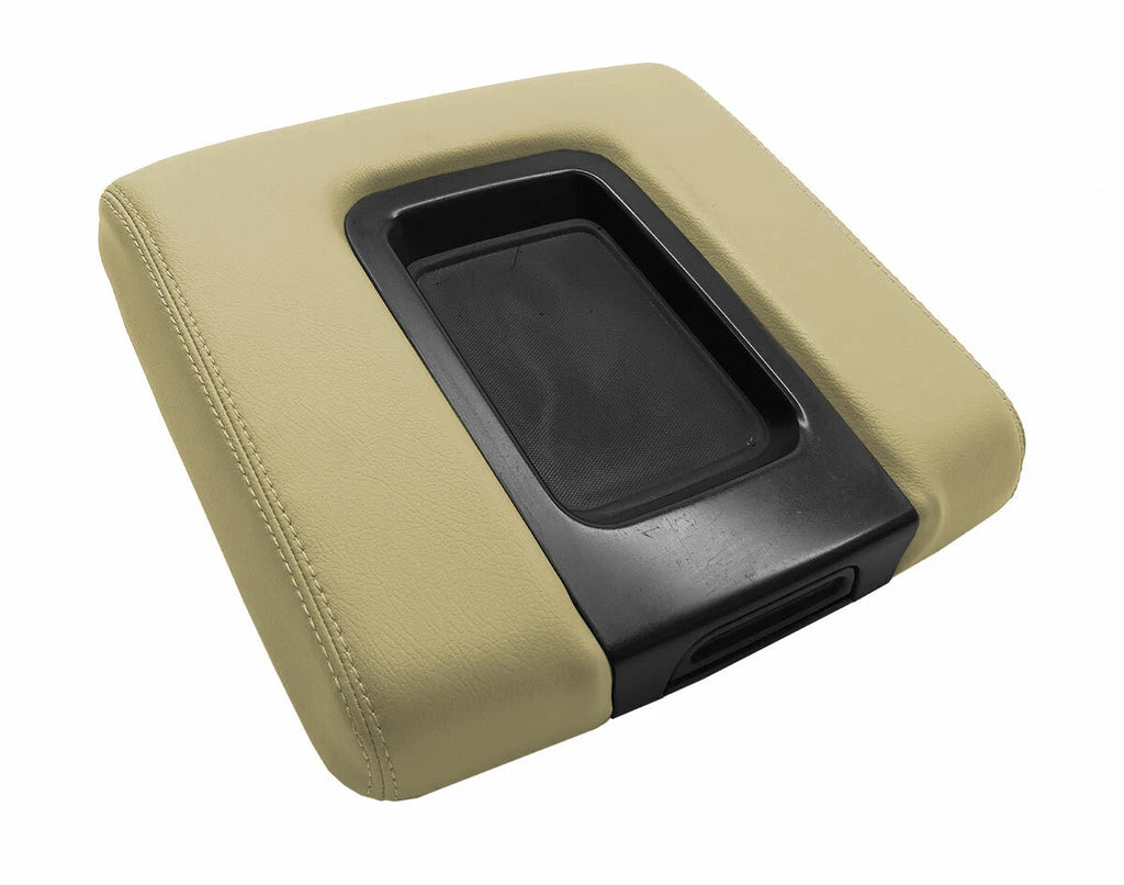 Leather Console Lid Armrest Cover for Chevy Sub (2014–2020) Beige