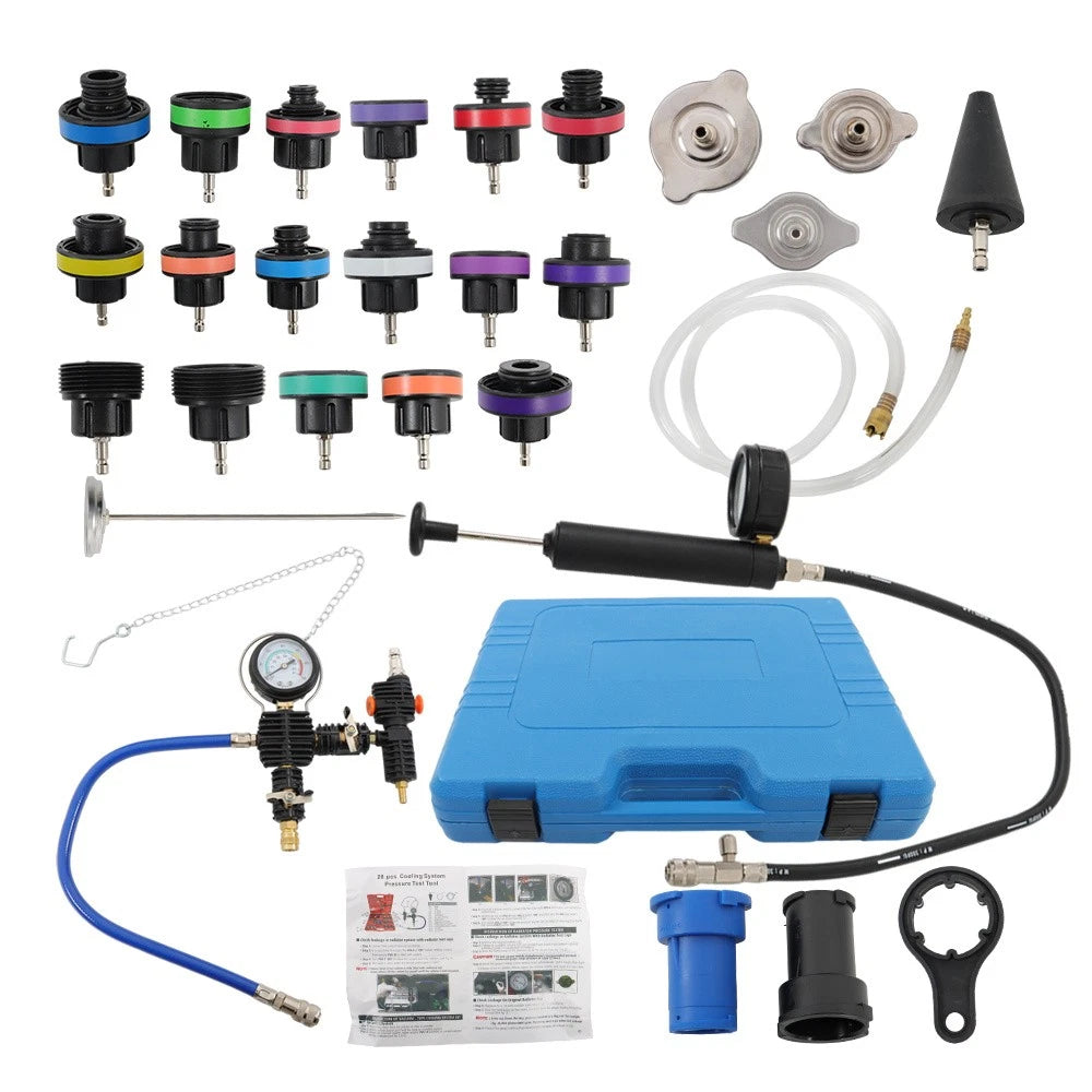 28PC Radiator Pressure Tester & Cooling System Purge Kit for All Vehicles 