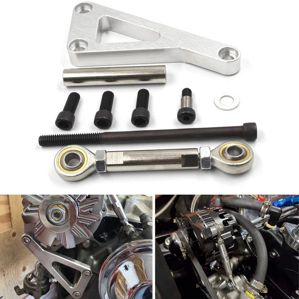 Long Water Pump Alternator Bracket Kit for Chevy SBC 350 5.0L 5.7L (1969–1986)