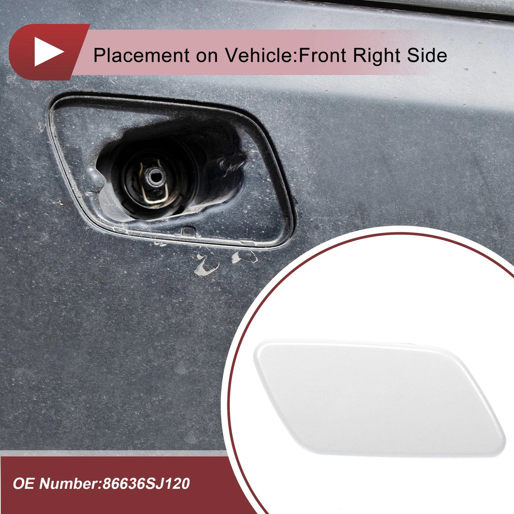 Front Right Washer Nozzle Cover Cap for Subaru Forester (2018–2021) White
