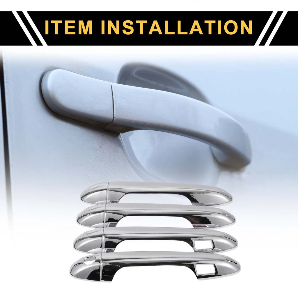 Set of 4 Exterior Door Handle Covers for Toyota Tacoma (2016–2023) - Chrome