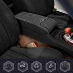 Leather Console Lid Armrest Cover for Jaguar XK XK8 XKR (1997–2006) Gray Stitch