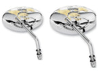 Mirror Set for Harley Davidson Live To Ride (Oval 6", PAIR)