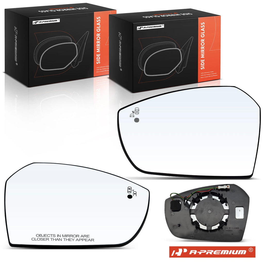 Pair Manual Mirror Glass with Blind Spot for Ford Escape (2017–2019)