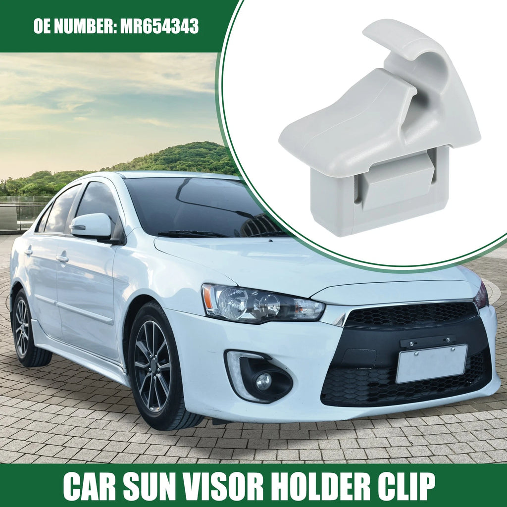Sun Visor Holder Clip for Mitsubishi Lancer (2006–2017) No.MR654343 Gray
