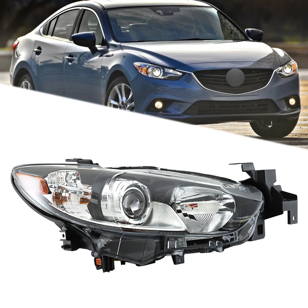 Right Passenger Side Halogen Clear Headlight for Mazda 6 (2014–2017)