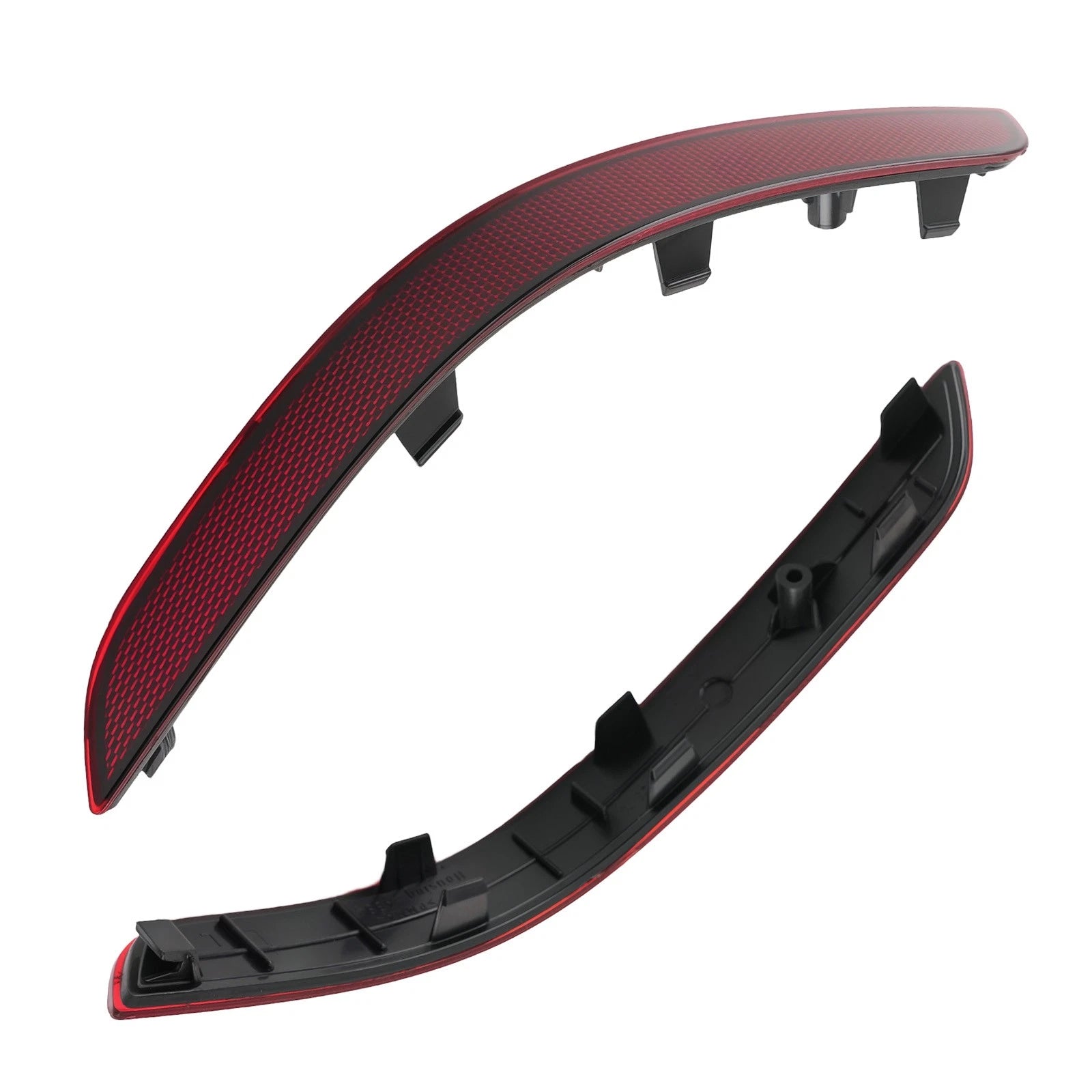 Bumper Reflector Pair for Mercedes-Benz GLK W204 (2013–2015) Red Lens ABS