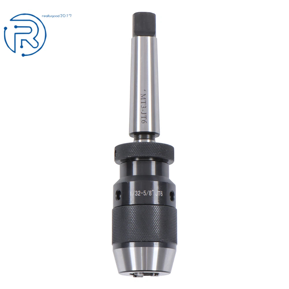 Keyless Drill Chuck 1/32"-5/8" with MT3 Shank, Accuracy 0.005"
